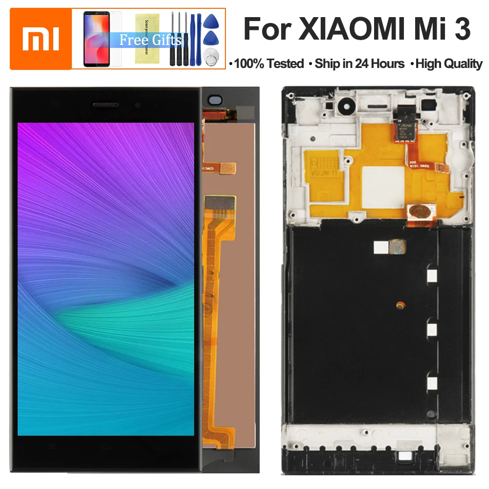 

5.0" For Xiaomi Mi3 Display Tested 1920x1080 IPS LCD For XiaoMi Mi3 Display Touch Screen Digitizer Assembly Mi 3 LCD