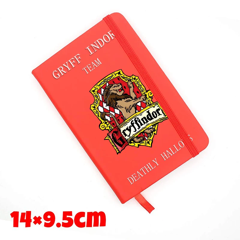 

Harri Potter Gryffindor PU Cover Notebook Diary Memos Planning 80 Sheets School Office Supply Pocket Portable Notebook Notepad