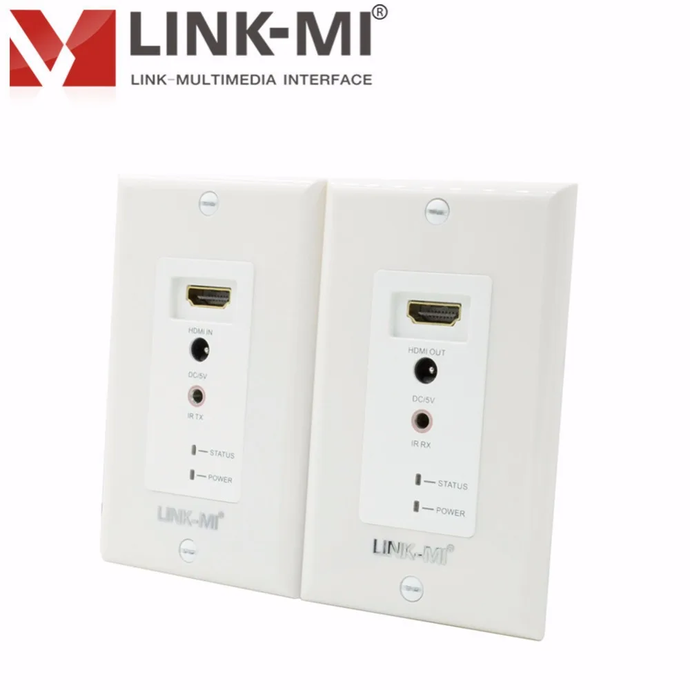 LINK MI LM EW03 HDMI настенная пластина удлинитель с ИК 1080p до 30 м через двойной UTP Cat5e/6