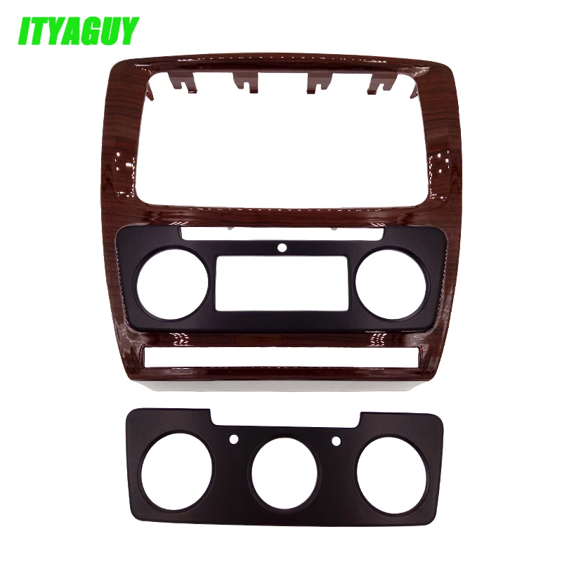 

Wooden color Car Refitting DVD frame,DVD panel,Dash Kit,Fascia,Audio frame for Skoda Octavia 2010-2013 Auto Manual AC, 2DIN