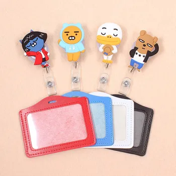 

Hot On Sale Bear & Duck Silicone Badge Scroll Nurse Office Reel Character Scalable Student Exhibition Business Card Holder