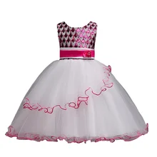 Girls Dress Cute Kids Sequins Wedding Party Dresses For Girls Princess Prom Gown infant toddler pageant cute princess girls sequins flower party dress gown bridesmaid prom dresses