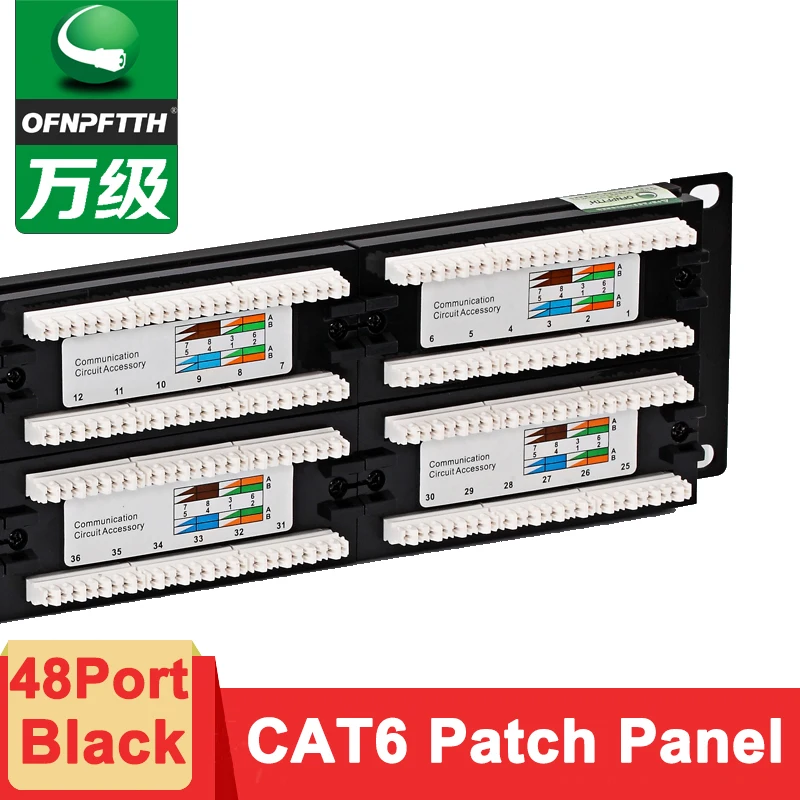 Фото CAT6 патч-панель 48 портов UTP 2U 19 ''Стандарт с 50u позолоченным контактом №2