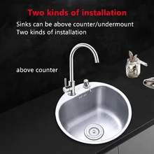 ORENBO& Nanwo полированный кухонный смеситель для раковины, кухонный смеситель для холодной и горячей воды, кухонный кран из нержавеющей стали, кухонные раковины с сливной трубой