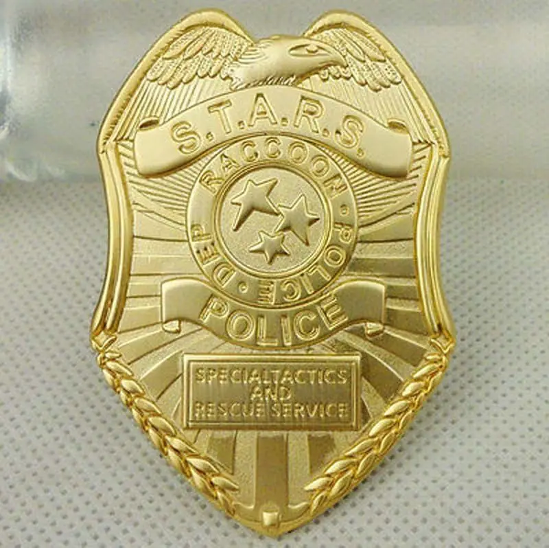 

RESIDENT EVIL BIOHAZARD S.T.A.R.S. STARS RACCOON POLICE DEP BADGE GOLDEN-US176