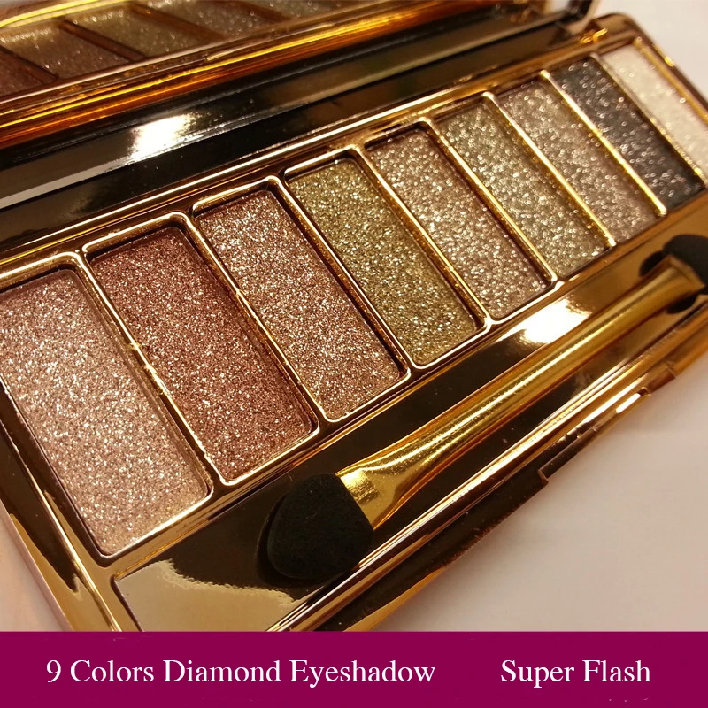 Professional Makeup Eyeshadow Palette 9 Color Dazzle Bright Eye Shadow Maquillage Makeup Shine Smoky Palette Make Up