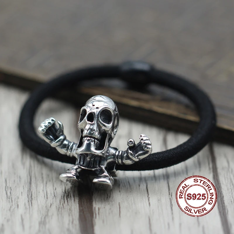 

S925 sterling silver hair rope and hand rope Personality retro punk style Saber heart-shaped fashion accessories Send a gift