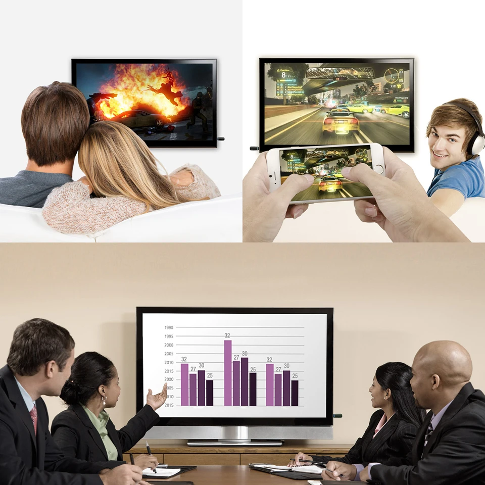 GGMM Miracast Wireless Wifi Adapter HDMI Dongle Portable Digital Mini TV Box Support 5G / 2.4G Ezcast AirPlay for iOS Android