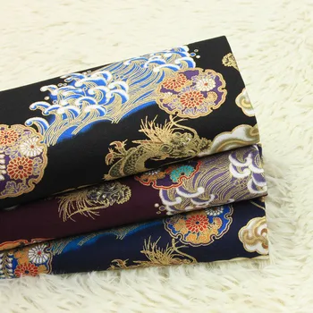 

half yard thicken cotton fabric gilt Chinese dragon print handmade DIY bag cloth 100% cotton T440