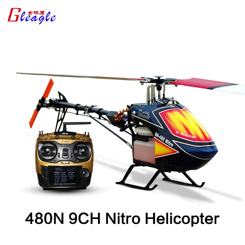 

480N-DFC450L 9CH RC Fuel Oil Nitro Helicopter Aircraft RTF Vevsion Radiolink AT9S Remote Controller with Carrry box
