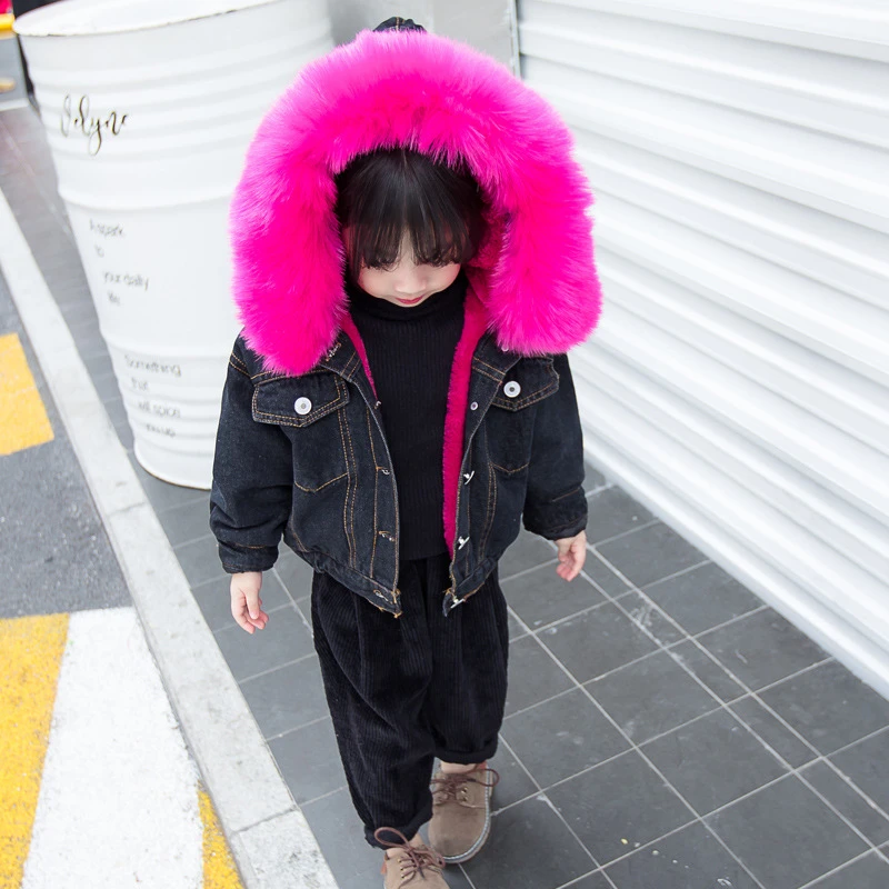 baby girl winter jacket with fur hood
