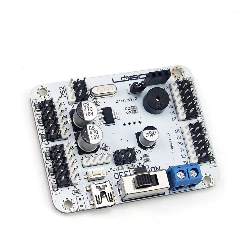 

24 Way Servo Control Board /Controller With Power Switch/Diy Robot Mainboard