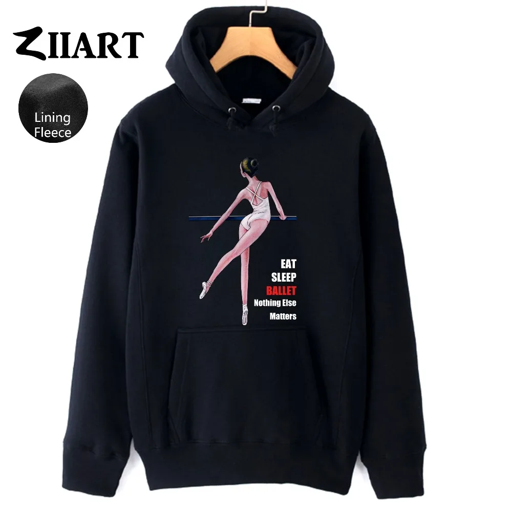 Флисовые Толстовки ZIIART для девушек и женщин одежда пар балерины съедобного сна