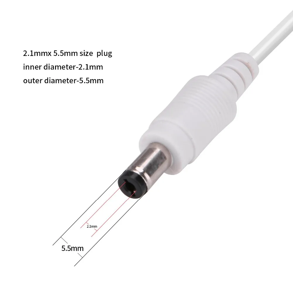 Белый DC 12 В силовой кабель 5,5 мм* 2,1 мм Мужской Женский Разъем 0,5 м 1 м 2 м 3 м 4 м 5 м 6 м 7 м 8 м 10 м удлинитель шнура питания для CCTV