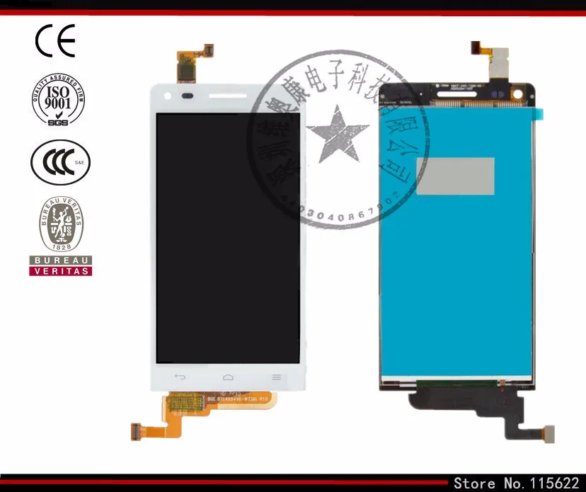 LCD for Huawei Ascend G6 U10 LCD Display Touch Screen Digitizer Glass black white with Logo