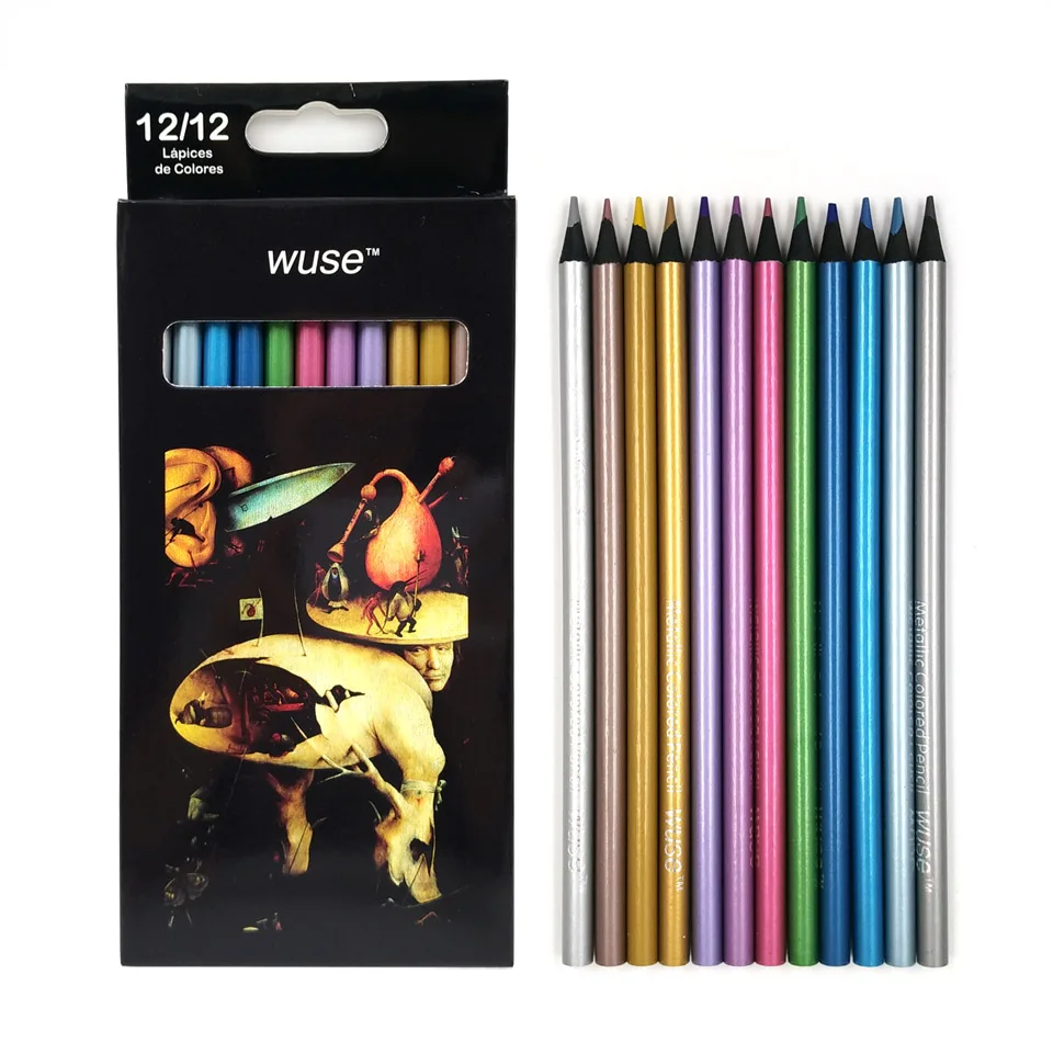 Artist 12/set Colored Pencils Set Lapis De Cor Professionals Painting Oily  Metallic Color Pencil For Drawing Sketch art Supplies