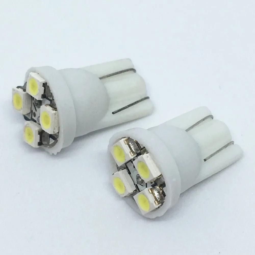 2 шт. T10 194 W5W 4 led 3020 smd габаритный автомобильный фонарь лампа для чтения купольная