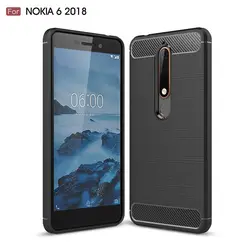 Для Nokia6 2018 противоударный чехол для телефона для Nokia 6 2018/Nokia6 2018 5,5 "углеродного волокна Защитный разрисованый ТПУ Материал чехол для