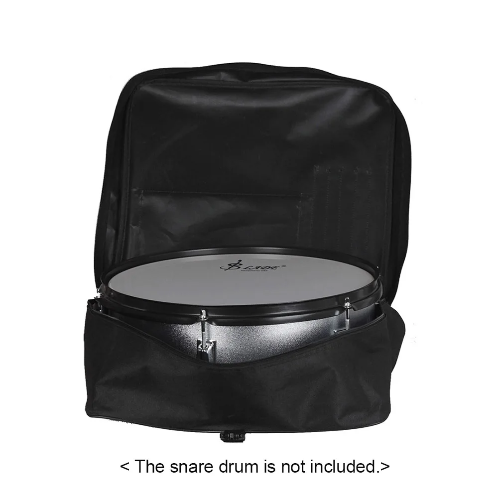 14 дюймовый рюкзак Snare Drum Case с плечевым ремнем внешние карманы черные ударные