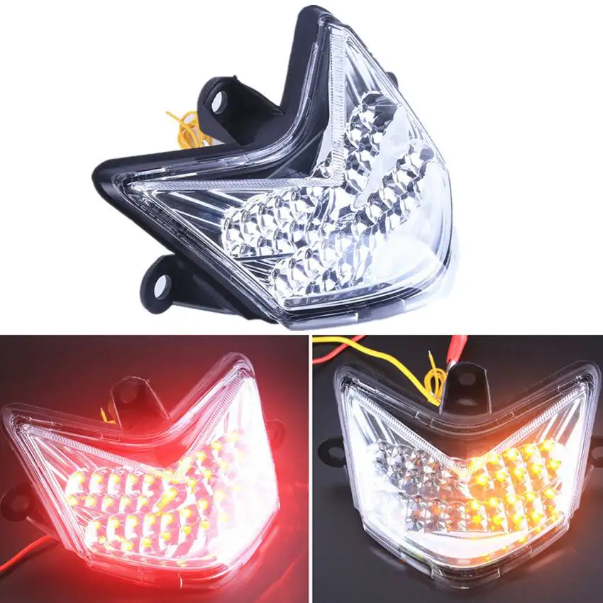 LED Integrated Turn Signals Tail Light Fits Kawasaki Ninja ZX10R 2004-2005 Blue