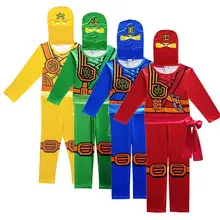 Ninjago/костюмы для косплея; комплекты одежды для мальчиков; костюм ниндзя для косплея супергероя; Вечерние платья на Хэллоуин для девочек; уличная одежда для детей