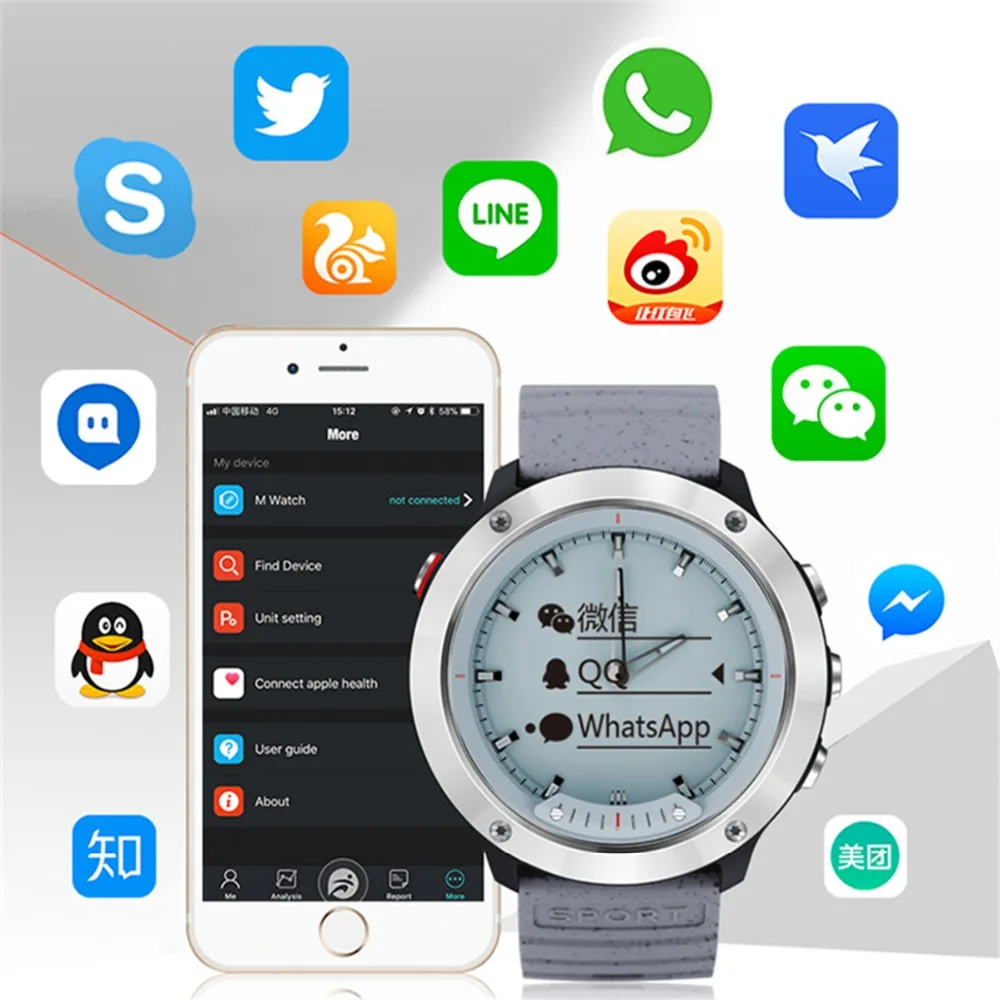 

OGEDA 2019 Men's watch intelligent women sport waterproof Call Reminder Double display step Bluetooth stopwatch health monitor