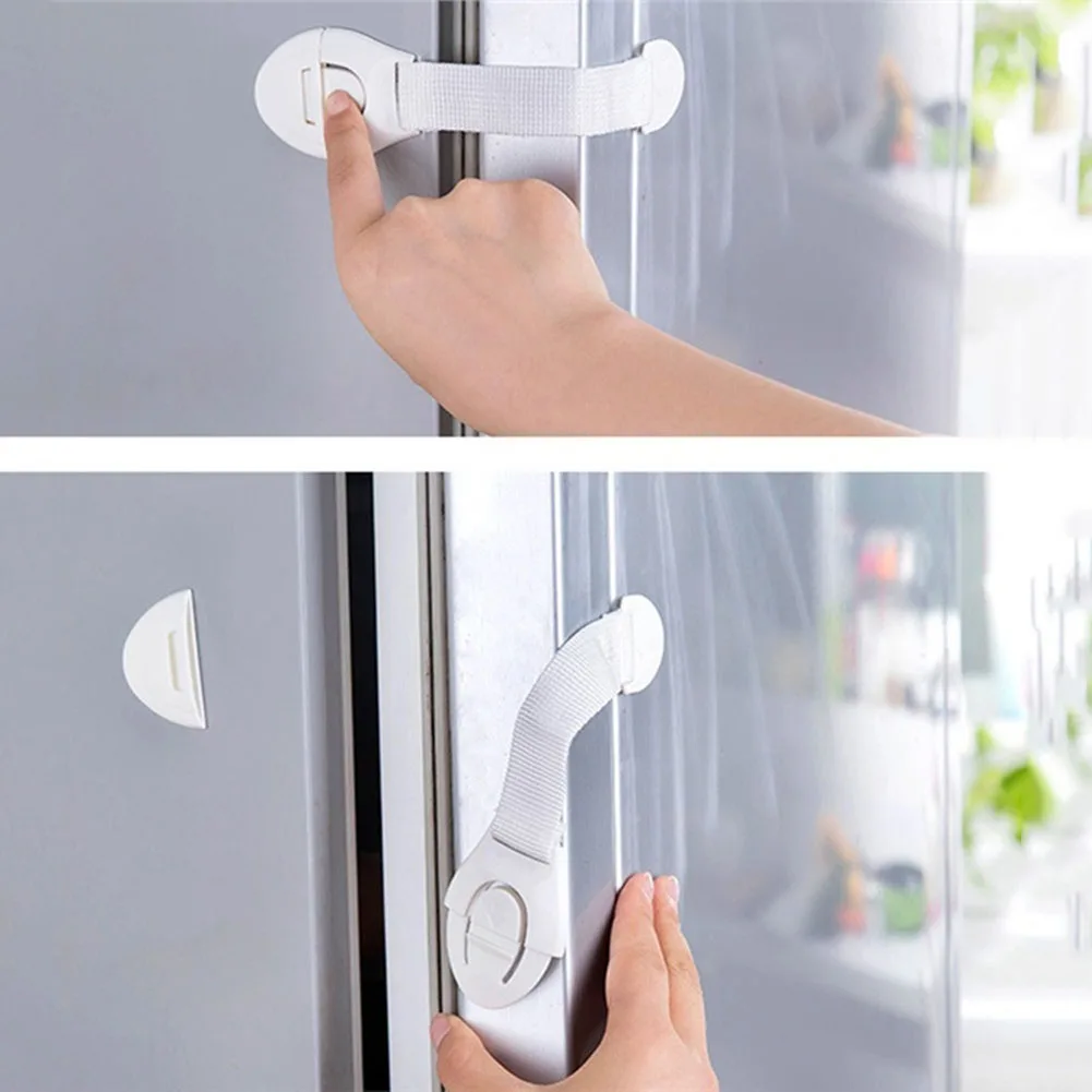 

10 Pcs Child Lock Protection Multi Function Adhesive Safety Locks for Fridge