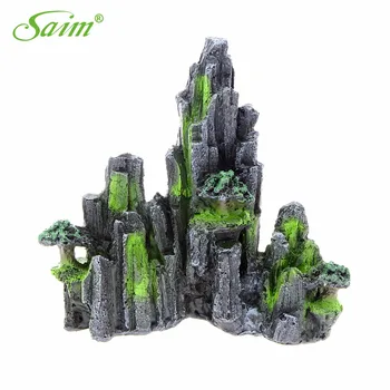 

6.2" Aquarium Decoration For Fish Tank Resin Ornaments Decoration Peaks Cave Fish Tank Decoration Simulated Rockery Acuarios