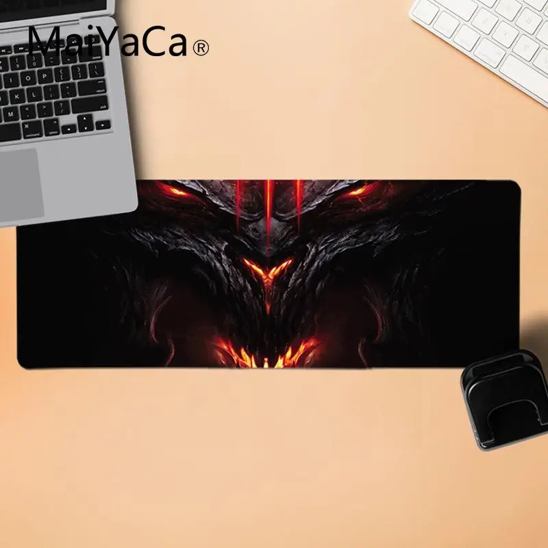 MaiYaCa простой дизайн Diablo III геймер скорость мыши розничная маленький резиновый коврик для мыши Большой Коврик Для Мыши Компьютерный коврик для ПК - Цвет: LockEdge 30X90cm