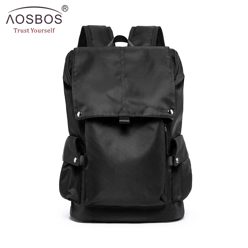 Aosbos из искусственной кожи большой емкости рюкзак для путешествий Модный повседневный мужской холщовый рюкзак многофункциональная школьная сумка для мужчин