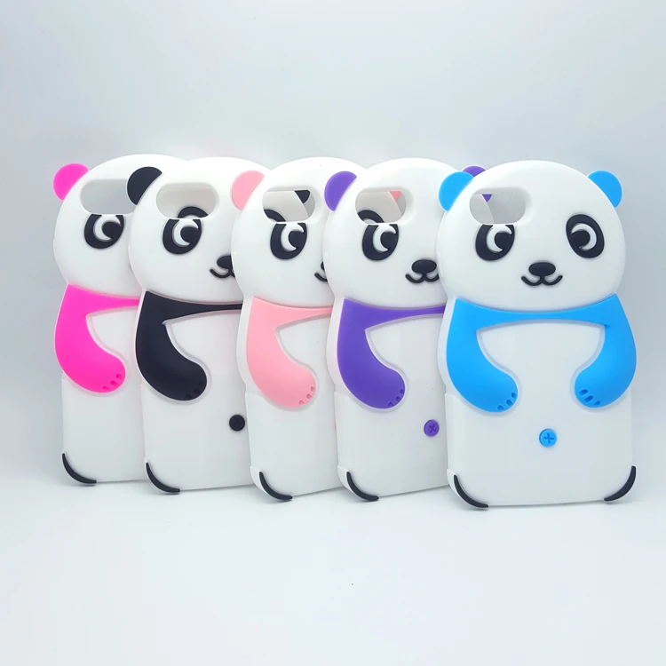 

soft silicone case for iPhone 8 7 6 6S Plus 4.7 5.5" Cute 3D Cartoon Baby Panda Rubber back cover shell Phone cases