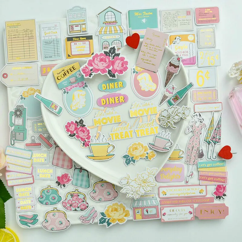 

70pcs Lovely Bags Cardstock Die Cuts for Scrapbooking Happy Planner/Card Making/Journaling Project