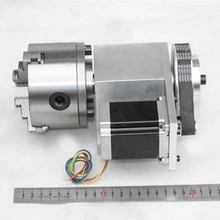 K12 4 кулачковый Электрический патрон с ЧПУ роторная ось 100 мм 4th ось Соотношение 4:1 NEMA34 57 мм для фрезерного станка с ЧПУ 1 год гарантии