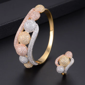 

missvikki Charms Bracelet Bangle Rings Jewelry Set For Women Femme Important occasion Exquisite jewelry Cubic Zirconia