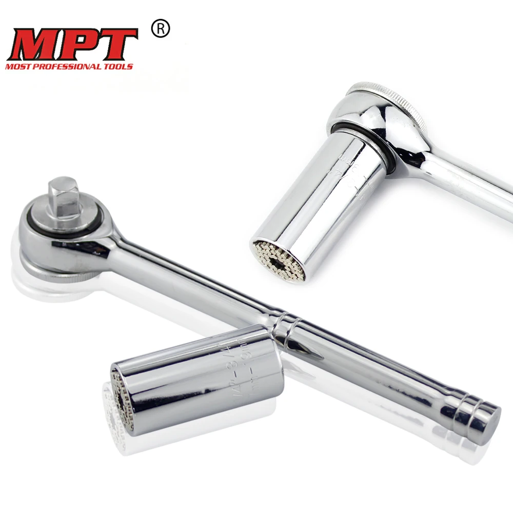 MPT Universal Torque Wrench Head Set Socket Sleeve 7 19mm Power Drill