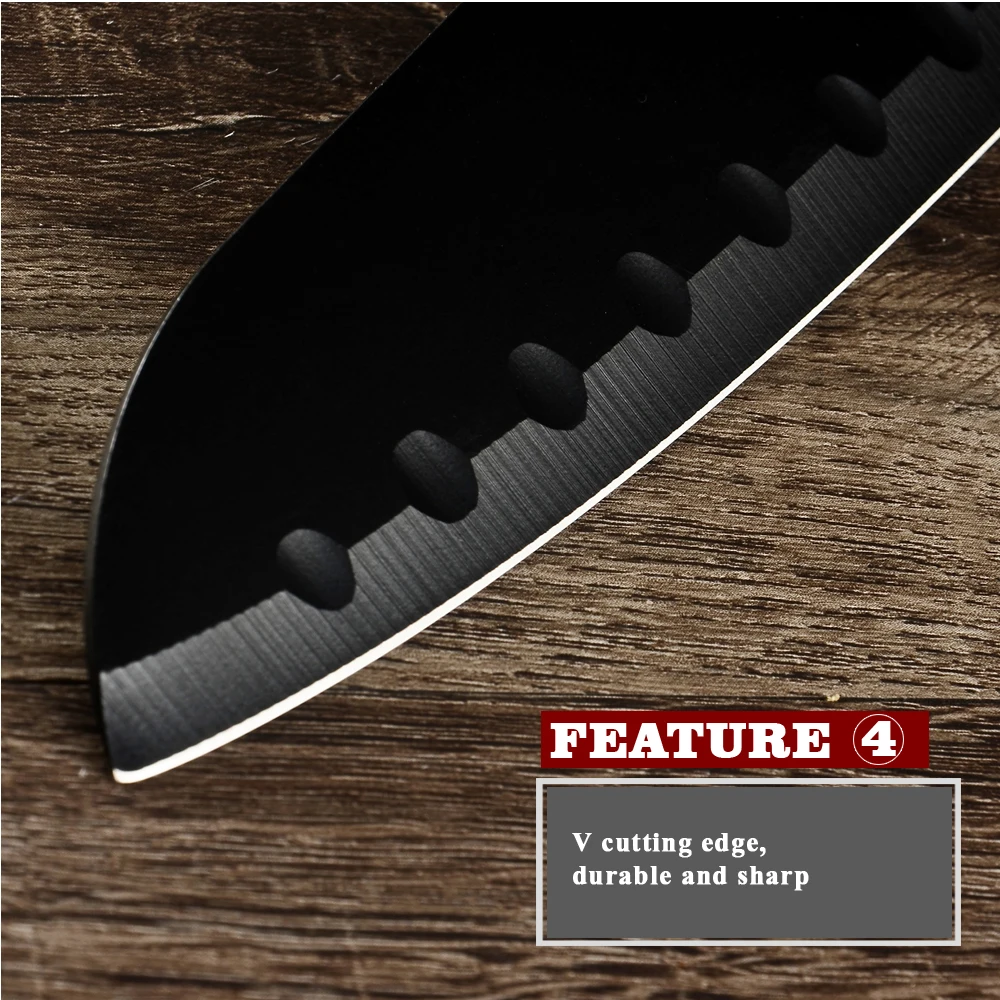 Набор ножей из нержавеющей стали XYj 6 шт. острое лезвие с цветной ручкой 8 дюймов