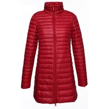 Женские осенние куртки 90% утиный пух Женская тонкая верхняя одежда со стоячим воротником на молнии модные легкие пальто размера плюс 3XL 4XL