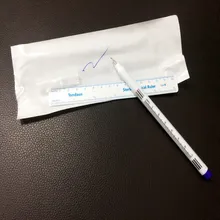 1 шт. тату микроблейдинг бровей кожи Маркер ручка с измерительной линейкой одноразовые позиционирования точки линии писец макияж инструменты