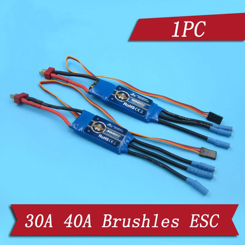

1pcs/4pcs ZTW RC Airplane 30A 40A Brushless ESC with 5V 2A 3A BEC 2-4S Lipo for Aircraft Drone Electronic Speed Controller