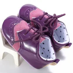 Весенне-осенняя милая мягкая обувь из искусственной кожи для маленьких мальчиков и девочек повседневные Ползунки с нескользящей подошвой