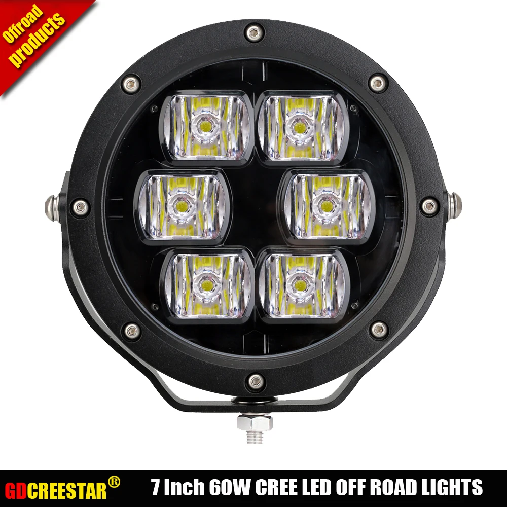 LED offroad Lights 7 inch SpotLight 60W off road 4x4 Led Driving Work