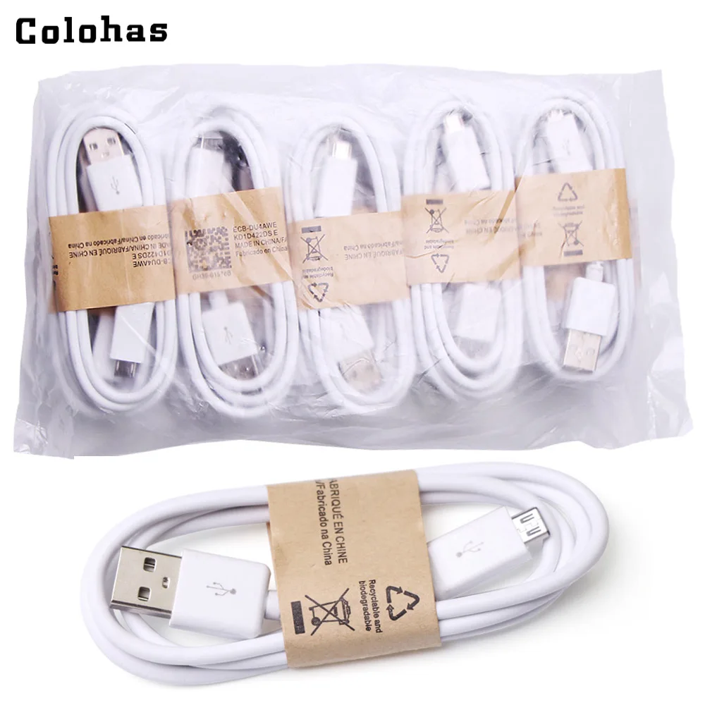 

10pcs/Lot Micro USB Data Sync Charging Charger Cable Cords Black White Lace Line for LG Sony Samsuang Galaxy S3 4 Note2 4 HTC
