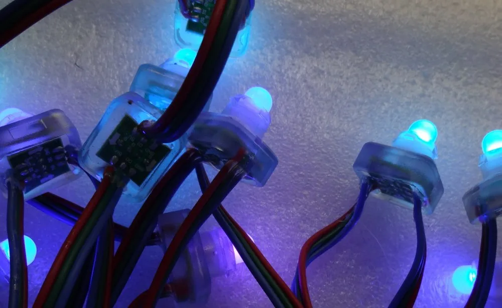 50 шт. DC5V WS2811 LED pixel node IP68 номинальный цветной провод квадратный тип|wire ferrule crimping