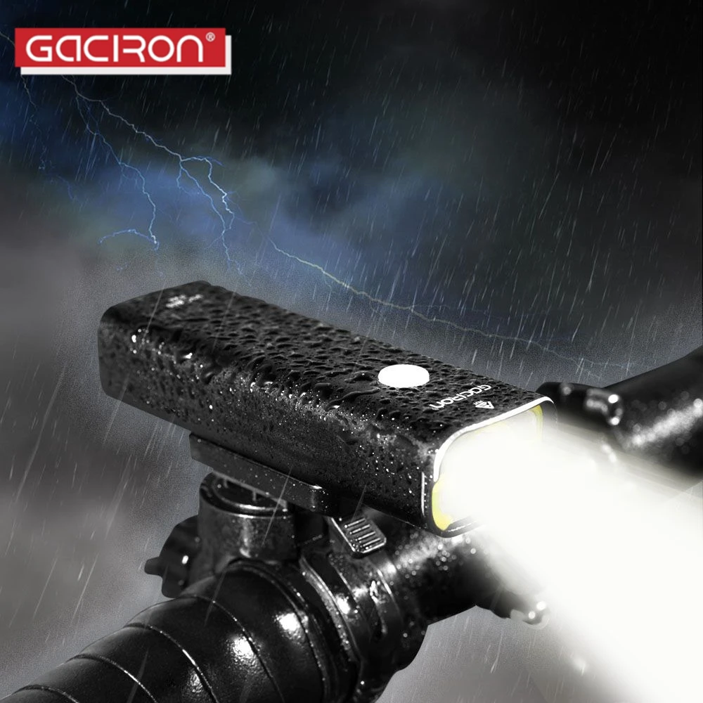 

GACIRON Handlebar Front Lantern For Bicycle WaterProof LED Light Rechargeable Mini 800 Lumens Flashlight For Bicycle Accessories