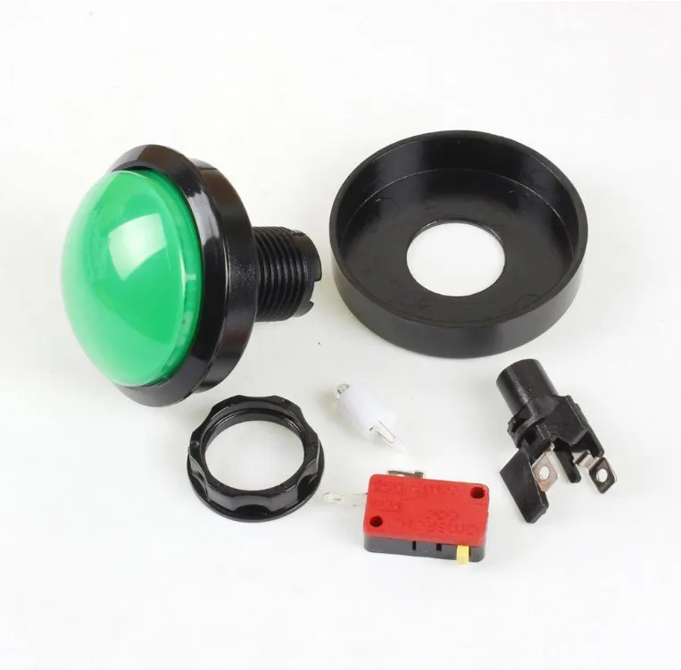 5pcs lot 60mm Convex Round Push Button LED Illuminated Momentary Push Buttons with Microswitch for DIY Arcade Game Parts  (4)_