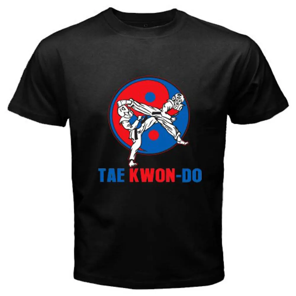 New Tae Kwon Do Takwondo Martial Artser Logo Men's Black T Shirt Size S