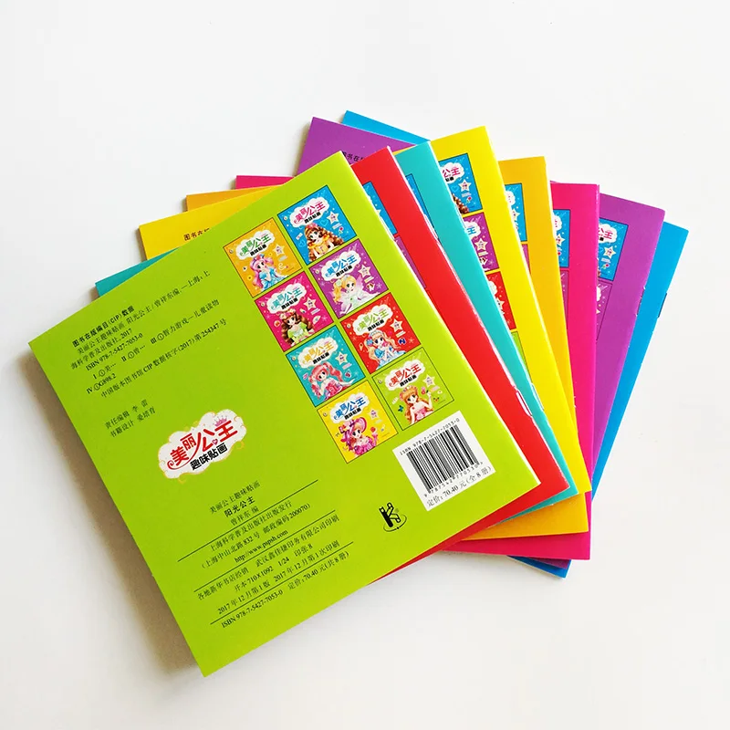 8 шт./компл. красивая наклейка принцесса книги для девочек Kawaii платья принцессы