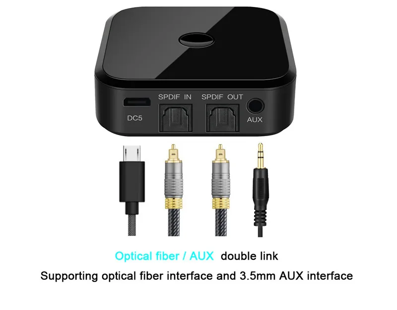

LEORY 3.5mm CSR8670 HD Bluetooth Adapter 4.1 Audio Transmitter Receiver Adapter Optical for TV Headphones For XBOX Aptx