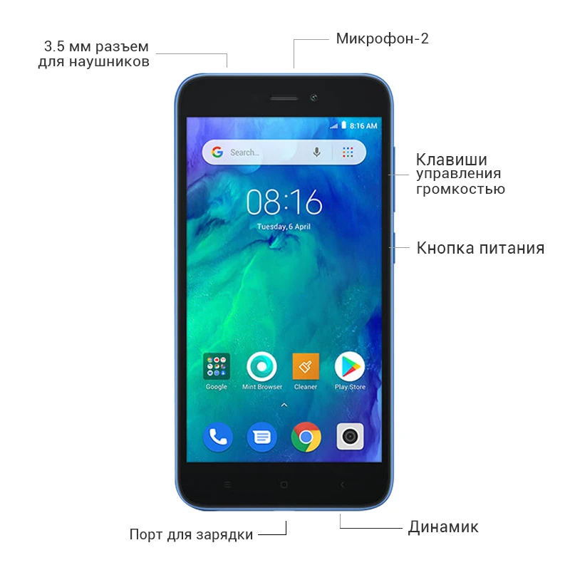 Оригинальная глобальная версия Xiaomi Redmi Go 1 Гб 16 5 0 &quot1280x720 HD Snapdragon 425