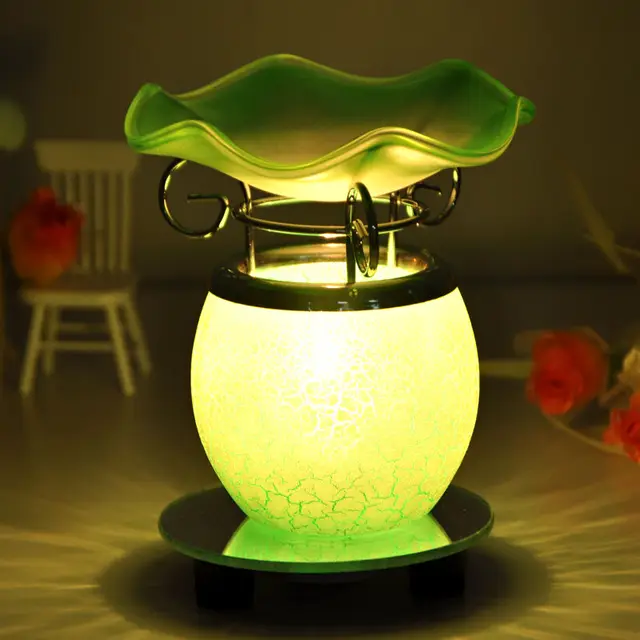 Electric Essential Oil lamp Dimming Perfume Diffuser Bedroom Glass Aromatherapy Powder Incense